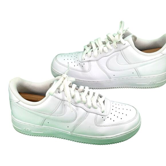 Nike Air Force 1 Low Triple White Men’s Size 10 Pre-Owned Leather